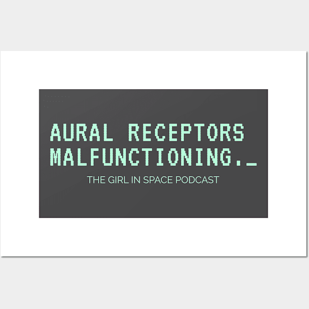 Aural Receptors Malfunctioning Aqua Ink Wall Art by Girl In Space Podcast